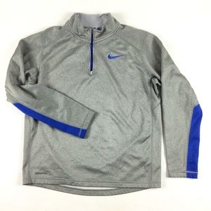 NIKE KO ThermaFit 1/4 Zip Long Sleeve Pullover Gray Men’s Large
